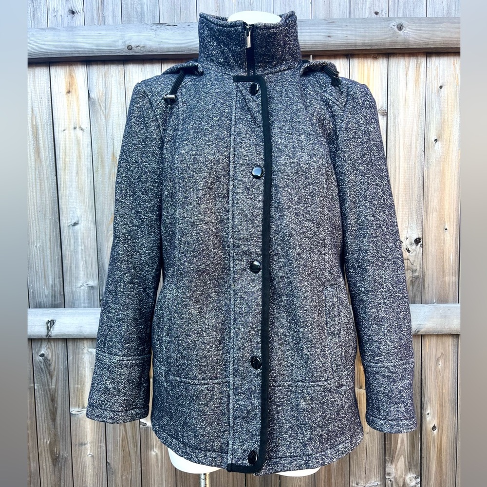 FINAL PRICE: Croft and Barrow Women’s Full Zip Up with Buttons Hooded Jacket